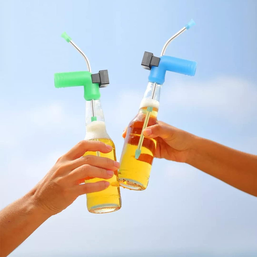 NEUE Version 2025 – Turbo Bier-Schnorchel mit TIMER & Auto-Stopp – Für Wettkämpfe, Festivals & Partys